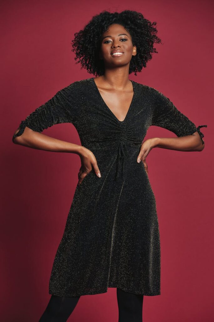 A black glitter party dress will make you stand out for all the right reasons!